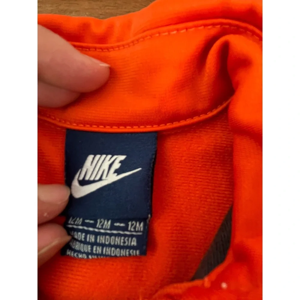 Nike Toddler Track Suit 2-Piece Set Orange Gray Size 12 Months Jacket Pants - Picture 3 of 8